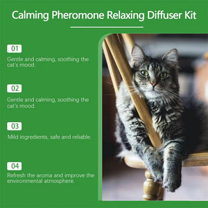Reabastecimento do Kit Difusor Calmante para Gatos: Humor Calmante, Relaxante, Antiansiedade, Alívio do Estresse, Confortante para Animais de Estimação, Feromônio