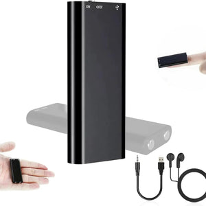 Gravador de Voz Digital Ultra-Fino Mini de 4GB-64GB com Ativação por Voz e Redução de Ruído, Gravação Profissional, Reprodutor de MP3 Profissional