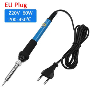 Ferro de Solda Elétrico com Temperatura Ajustável 110V/220V 60W Ferro de Solda Profissional Lápis de Calor Ferramenta de Reparação de Solda