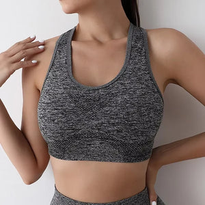 Sutiã Push Up Respirável para Mulheres, Roupas de Esporte, Corrida, Yoga, Fitness