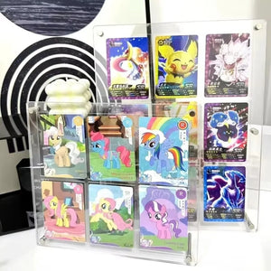 Suporte de Exibição de Cartões de Anime de Acrílico Transparente com Base, Adequado para Cartões de Anime, Cartões de Estrela, Exibição de Cartões de Jogo, Presente