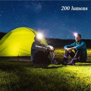 Lanterna de Cabeça de Luz Forte Mini LED Pesca Noturna Lanterna Poderosa Lanterna de Cabeça para Camping ao Ar Livre à Prova d'Água Portátil com Sensor LED