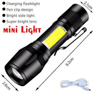 Lanterna Super Brilhante de 100000LM Lanterna Tática LED Recarregável de Longo Alcance para Camping ao Ar Livre, à Prova d'Água, Pesca