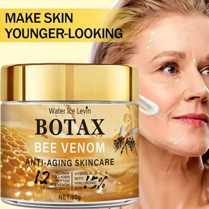 Creme de Veneno de Abelha "Botax" - Tratamento de Rugas Profundas, Rejuvenescimento da Pele e Ação Firmadora com Água de Colágeno Ice Levin. 60g.