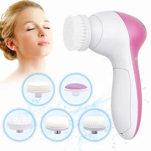 Limpeza Facial Elétrica 5 EM 1 Escova de Limpeza Facial Máquina de Lavagem Spa Cuidados com a Pele Massageador Ferramentas de Limpeza de Cravos Limpador Facial