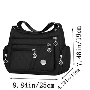 Bolsa transversal quadrada, versátil para homens e mulheres, nova bolsa grande, bolsa de tecido, bolsa de ombro estilo Oxford, fashionável