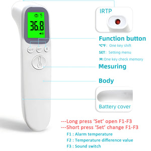 Backlit Digital Forehead Thermometer Non-contact Human body Temperature Meter Electronic Medical Baby Adult Fever Thermometer