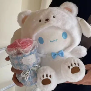 Pelúcia Sanrio Kawaii Sanrio Kuromi My Melody Cinnamoroll Brinquedos Almofada Anime Cartoon Presentes para Crianças Decoração de Quarto Bonecos.**