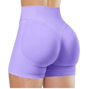 Shorts de Yoga de Cintura Alta para Mulheres de Verão, Elegantes e Sexy, Calças de Fitness para Corrida, Leggings de Yoga em Cores Sólidas, Meias Elásticas