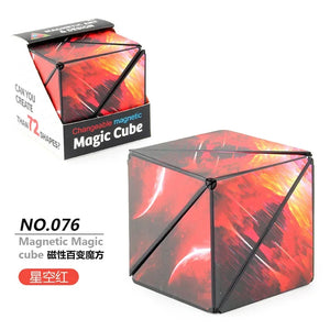Variedade Geométrica Cubo Mágico Magnético Anti Estresse 3D Cubo de Quebra-Cabeça de Mão para Crianças Aliviador de Estresse Brinquedo Fidget
