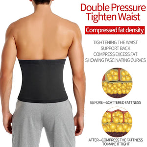 Men's Abdominal Reducer Sauna Body Shaper Fitness Waist Trimmer Waist Trainer Belly Shaping Waist Trainer Corset
