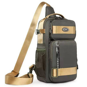 Mochila de ciclismo para homens, bolsa de peito masculina, bolsa de ombro casual para homens, bolsa transversal leve e de grande capacidade