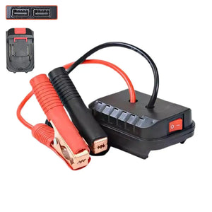 aptador de Carga de Bateria de Lítio para Carro, Clipe de Carregador, Acendedor de Auto, Iniciador de Emergência para Makita, Adaptador de Cabo de Reforço, Ferramentas de Emergência DIYAd
