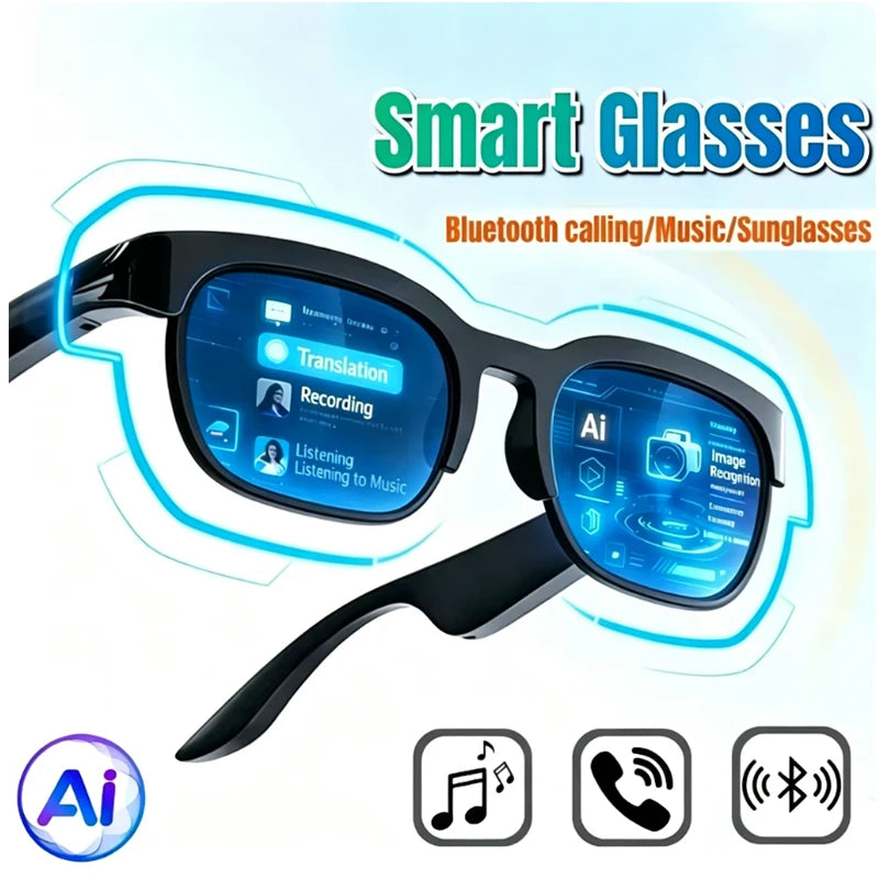Novos Óculos de Sol Inteligentes Bluetooth Sem Fio Óculos Multifuncionais com Chamada Bluetooth Mãos Livres Proteção UV para Esportes ao Ar Livre
