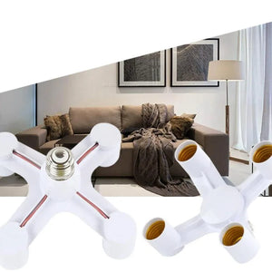 Divisor de Soquete de Base E27 E27 para E27 EU Suporte de Lâmpada LED 2em1/3em1/4em1/5em1/6em1 Adaptador de Soquete de Lâmpada LED Suporte de Lâmpada
