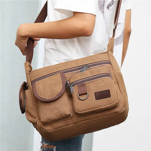 Bolsas de Ombro de Lona para Homens, Tote Casual, Bolsa de Viagem para Homens, Bolsa Transversal de Luxo, Bolsas Mensageiro de Moda, Bolsa de Alta Qualidade