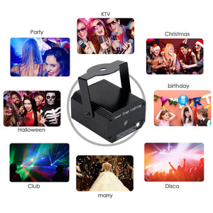 ESHINY Mini 2 em 1 R&G Laser Padrões de Estrelas Completos Projetor DJ Dança Disco Bar Bola Mágica LED Festa Natal Efeito de Luz de Palco Y10