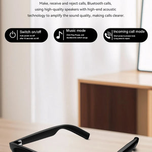 Lenovo 2026 Novos Óculos Inteligentes Tradução AI Gravação de Conversas Bluetooth Escutar Música Óculos de Sol Inteligentes para Homens e Mulheres
