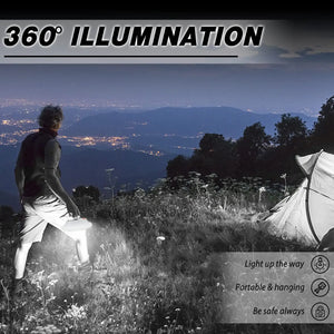Lanterna de Camping Portátil Power Bank Lanterna LED para Camping Lanterna de Mão à Prova d'Água Luz de Tenda Externa Lanterna Recarregável Holofote Lanterna