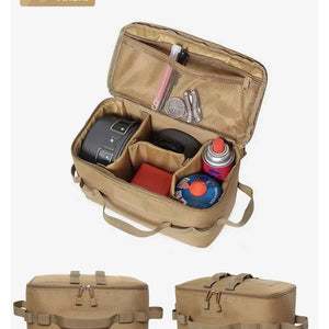 Bolsa de Armazenamento para Tanque de Gás para Camping ao Ar Livre, Grande Capacidade, Bolsa de Ferramentas com Estaca para o Solo, Bolsa para Lata de Gás, Conjunto de Utensílios de Cozinha para Piquenique