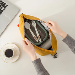 1 peça Pacote de Almoço Bolsa Bento Isolada Caixa de Almoço de Papel Alumínio Bolsa de Gelo Bolsa de Jantar Portátil Armazenamento de Alimentos para Piquenique Bolsa de Mão