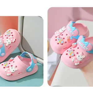 Chinelos de Bebê Sandálias Mules Respiráveis para Meninos e Meninas com Sola Macia para Atividades Internas e Externas e Design Antiderrapante