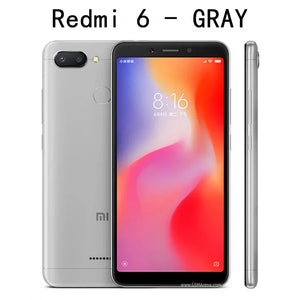 Global Rom Original Xiaomi Redmi 6 4GB 64GB 3000mAh celular googleplay Impressão digital Octa-core 6.6 polegadas 4G Smartphone telefone usado