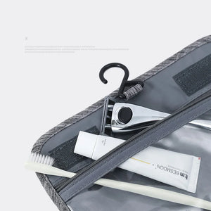 Bolsa de Armazenamento Portátil de Tecido Oxford para Homens, Organizador de Artigos de Higiene, Bolsa de Cosméticos para Mulheres, Necessaire de Viagem Impermeável e Suspensa