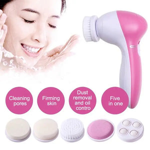 Limpeza Facial Elétrica 5 EM 1 Escova de Limpeza Facial Máquina de Lavagem Spa Cuidados com a Pele Massageador Ferramentas de Limpeza de Cravos Limpador Facial