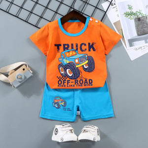 2PCS roupas para mãe e crianças Conjuntos infantis Camiseta Calções Meninos Meninas Verão Algodão Manga curta Roupa para Bebês Crianças Conjunto para Criança