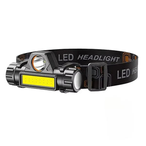 Lanterna de Cabeça LED Poderosa IPX4 à Prova d'Água Lanterna de Emergência 250LM Lanterna de Cabeça LED XPE 500mAh para Pesca, Camping e Caminhadas ao Ar Livre
