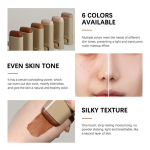 Bastão de Cor de Pele à Prova d'Água Nutritivo Sólido Sérum Tinta Base Bálsamo Cor de Pele Contorno Facial Bastão de Maquiagem