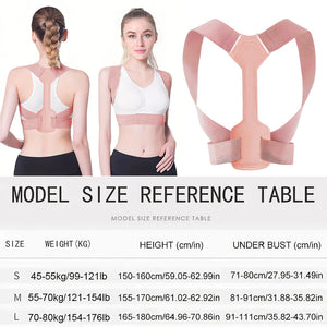 Cinto Corretor de Postura Respirável e Invisível Ajustável Corrige Postura Cinto de Suporte para Costas Colar Cervical Treinamento de Postura