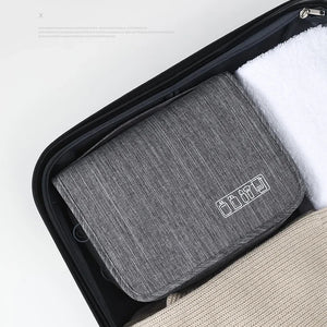 Bolsa de Armazenamento Portátil de Tecido Oxford para Homens, Organizador de Artigos de Higiene, Bolsa de Cosméticos para Mulheres, Necessaire de Viagem Impermeável e Suspensa