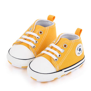 New Baby Shoes Boys Girls Classic Canvas Casual Sneakers Spring Newborn First Walker Toddler Soft Sole Non-Slip Walking Shoes