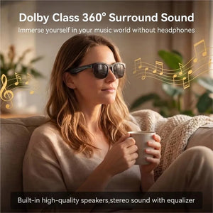 Óculos Inteligentes com IA Tradução Chamadas Sem Mão Chat com IA Registro de Conversas Reprodução de Música Homens Óculos de Sol Bluetooth Controle por Toque Câmera