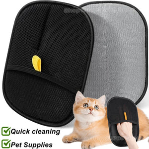 Luvas Reutilizáveis para Remoção de Pelos de Animais com Eletrostática, Escova para Coleta de Pelos de Gato e Cachorro, Dispositivo Adesivo para Coleta de Pelos, Raspador de Pelos para Casa, Luvas de Higiene