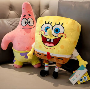 Boneco de Pelúcia Anime Spongebob Peluches Boneco Squarepants Patrick Star Squidward Eugene Krabs Gary Kawaii Brinquedo de Pelúcia de Desenho Animado