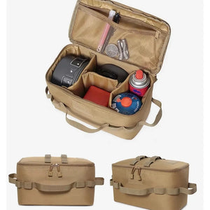 Bolsa de Armazenamento para Tanque de Gás para Camping ao Ar Livre, Grande Capacidade, Bolsa de Ferramentas com Estaca para o Solo, Bolsa para Lata de Gás, Conjunto de Utensílios de Cozinha para Piquenique
