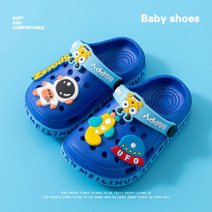 Sapatos  Crianças  Sandálias de Bebê de Cartoon com Solado Macio – Sandálias Infantis Ultra-Leves e Antiderrapantes com Ponta Fechada para Meninos e Meninas na Praia