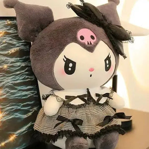 Pelúcia Sanrio Kawaii Sanrio Kuromi My Melody Cinnamoroll Brinquedos Almofada Anime Cartoon Presentes para Crianças Decoração de Quarto Bonecos.**