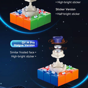 QiYi Speedcube M Pro Maglev Cubo Mágico Magnético 3x3 QY 3M Profissional 3x3x3 Quebra-Cabeça de Velocidade 3×3 Brinquedos Infantis Original Cubo Mágico