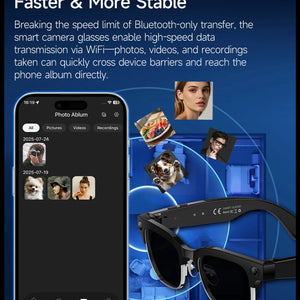 2026 New Upgrade Smart Glasses AI  Camera Photo Recognition Bluetooth Call Translation Video Recording Voice Sunglasses for Men