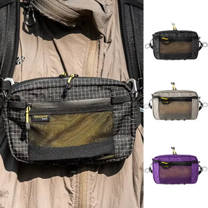 HIKEMAN Dyneema Fiber Waist Pack 1.1L Impermeável UltraLeve Multi Bolso para Ciclismo Corrida Caminhada Camping Esportes ao Ar Livre