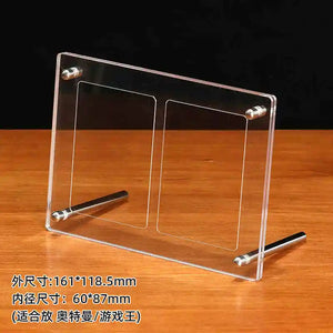 Suporte de Exibição de Cartões de Anime de Acrílico Transparente com Base, Adequado para Cartões de Anime, Cartões de Estrela, Exibição de Cartões de Jogo, Presente