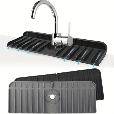 Tapete de Silicone para Torneira, Suporte para Esponja de Sabão, Tapete de Secagem para Pia de Cozinha, Protetor de Splash para Pia de Cozinha, Almofada de Drenagem