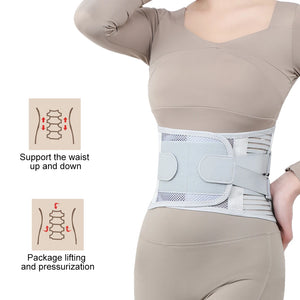 Cintas Lumbar para Costas para Homens e Mulheres, Tecido de Malha Macia e Respirável com 5 Aros de Suporte Total, Suporte Lombar para Costas em Casa