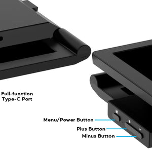 Monitor Portátil Duplo Amoudo de 14 Polegadas 1920*1080P IPS Monitor Triplo Portátil com Porta USB-C para Laptops de 14-16,5" Windows/Mac Xbox