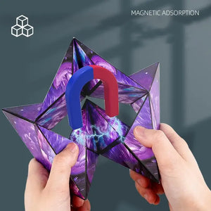 Variedade Geométrica Cubo Mágico Magnético Anti Estresse 3D Cubo de Quebra-Cabeça de Mão para Crianças Aliviador de Estresse Brinquedo Fidget