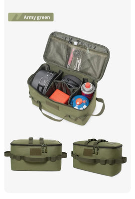 Bolsa de Armazenamento para Tanque de Gás para Camping ao Ar Livre, Grande Capacidade, Bolsa de Ferramentas com Estaca para o Solo, Bolsa para Lata de Gás, Conjunto de Utensílios de Cozinha para Piquenique